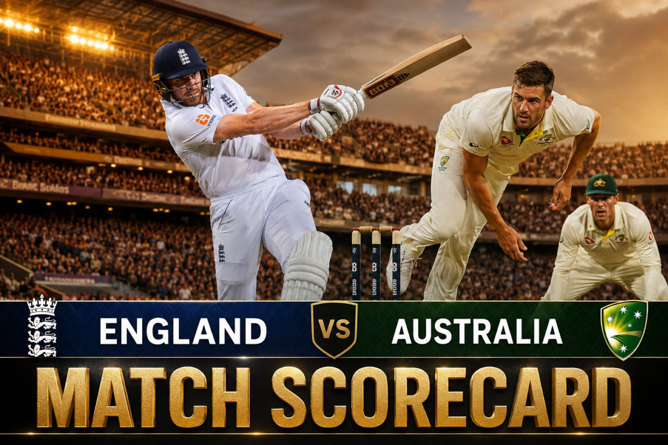 England Cricket Team Vs Australian Men's Cricket Team Match Scorecard