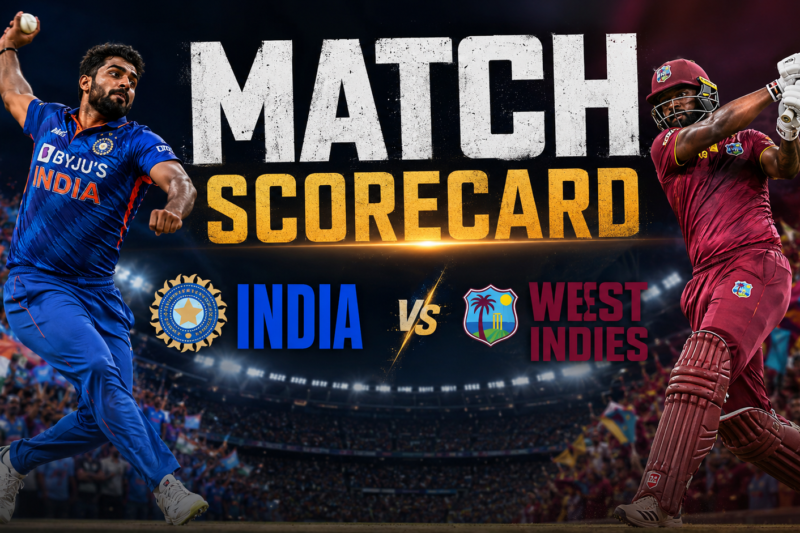 India National Cricket Team Vs West Indies Cricket Team Match Scorecard