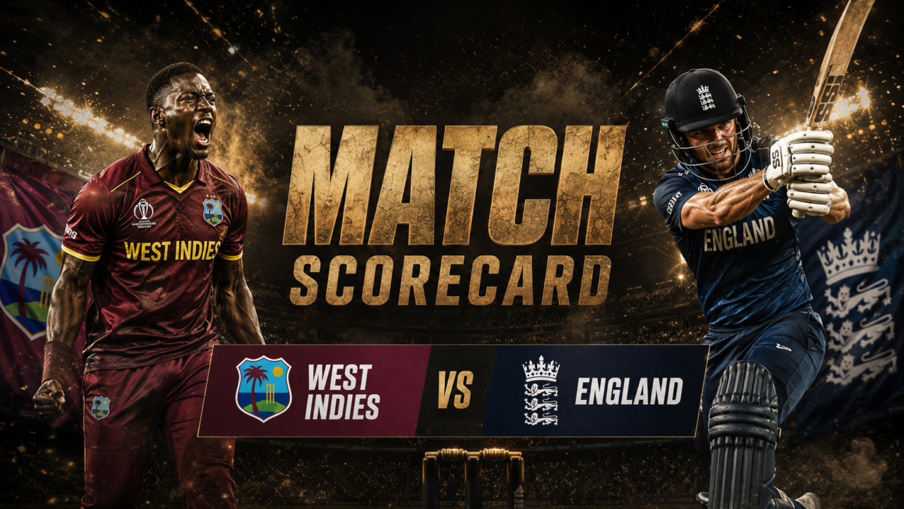 West Indies Cricket Team Vs England Cricket Team Match Scorecard
