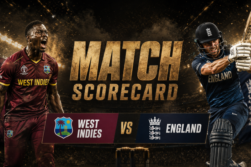 West Indies Cricket Team Vs England Cricket Team Match Scorecard